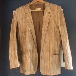 Vintage eel skin leather jacket.